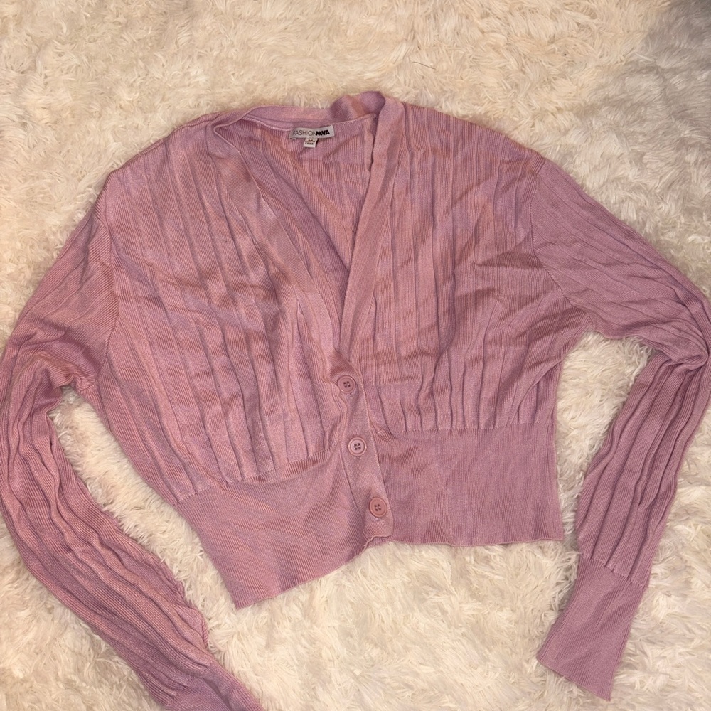 Pinkish purple Ribbed Women's Sweater